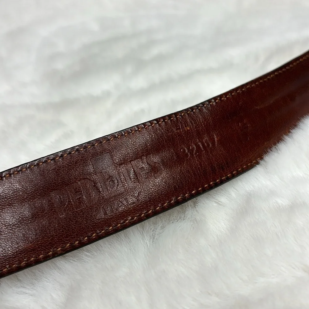 Pebbles Italy brown leather belt Sz 40